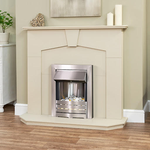Adam Abbey Stone Effect Suite with Helios Brushed Steel Electric Fire - 20683 Price Comparisons | Compare The Build