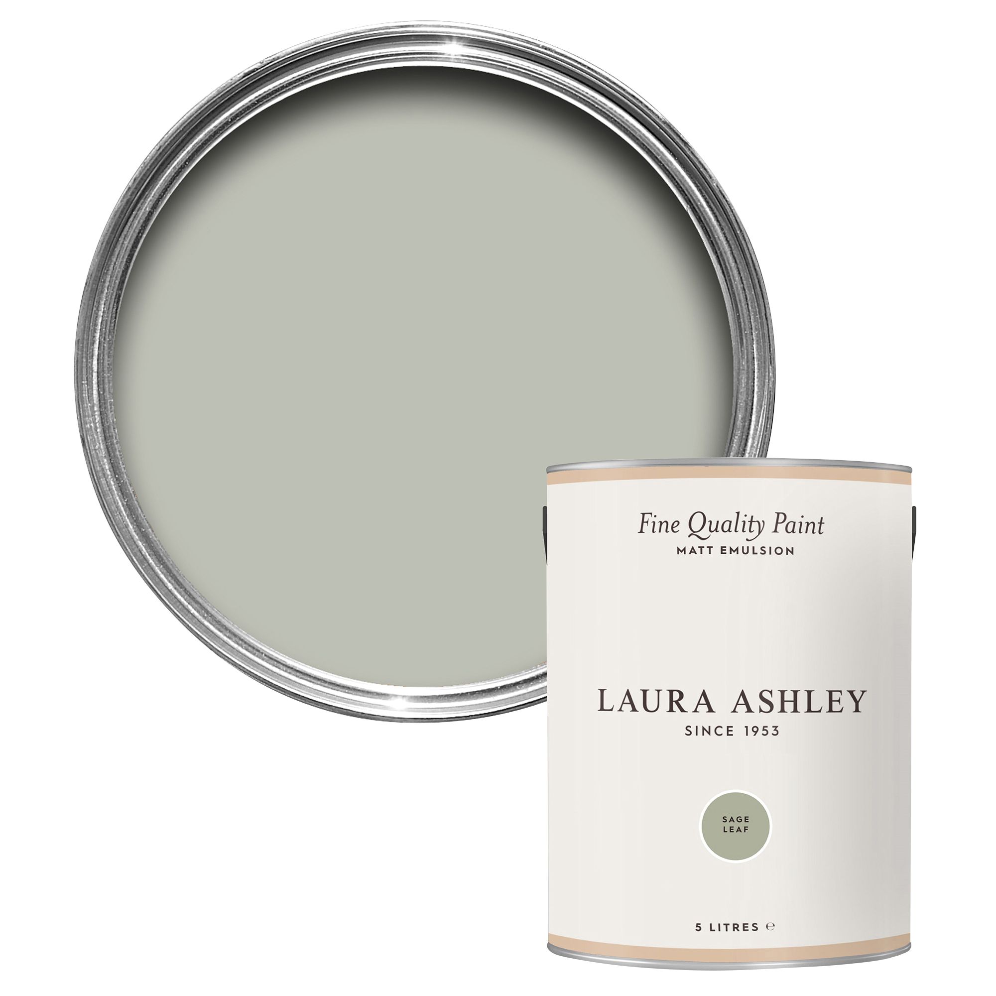 Laura Ashley Sage Leaf Matt Emulsion paint, 5L Price Comparisons | Compare The Build