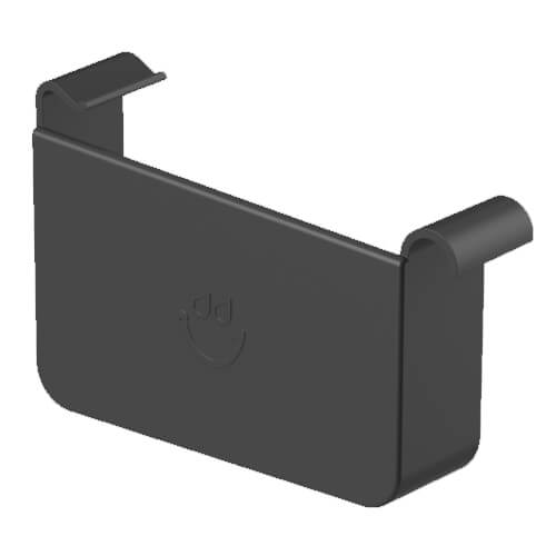 Square Steel Gutter Left Hand PVC Stopend - 125mm Graphite Price Comparisons | Compare The Build