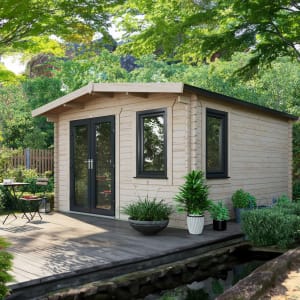 Power Sheds 14 x 12ft Left Hand Door Apex Chalet Log Cabin Price Comparisons | Compare The Build