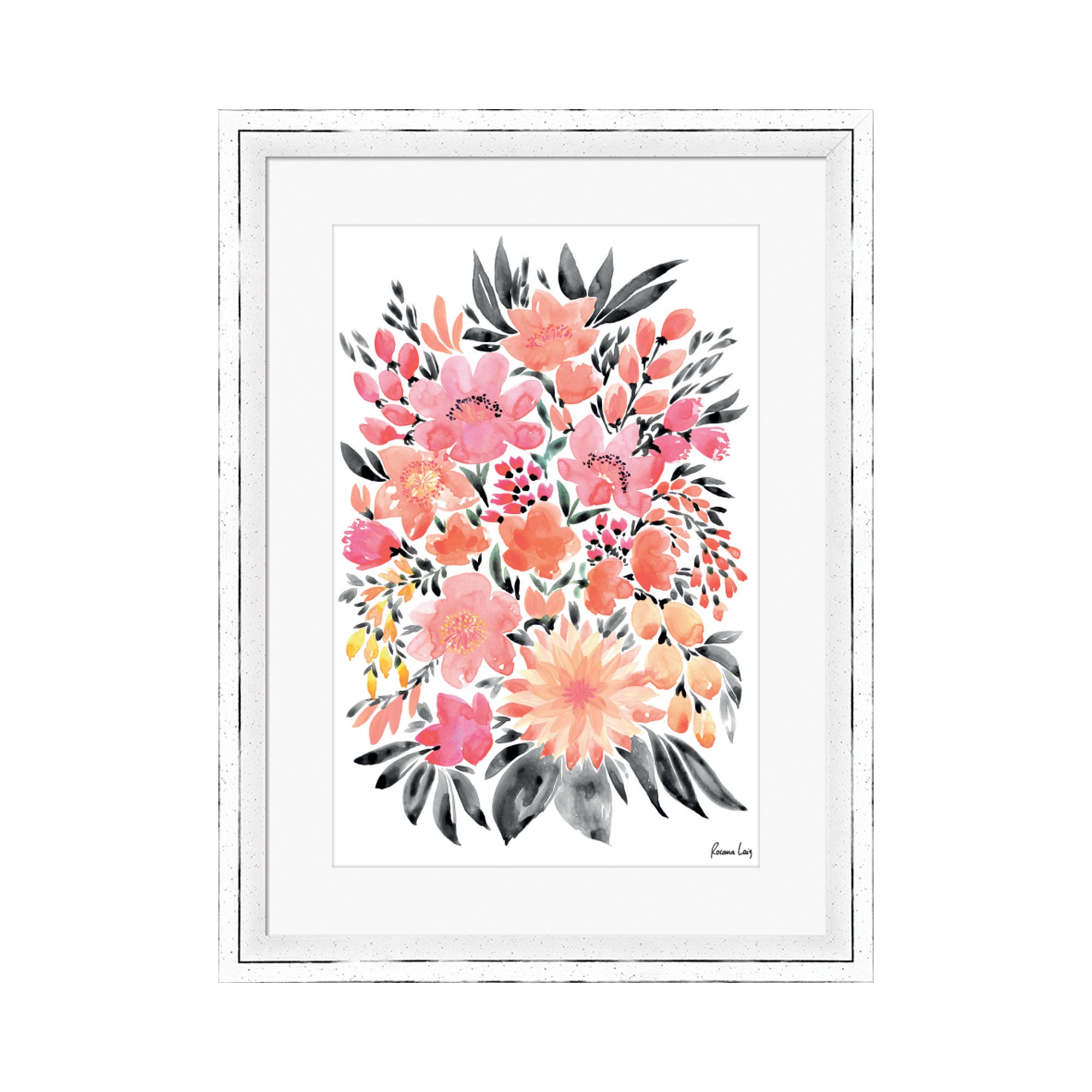 The Art Group Mayra Watercolour Bouquet Framed Print MultiColoured Price Comparisons | Compare The Build