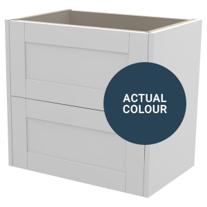 Duarti By Calypso Highwood 600mm Slimline 2 Drawer Wall Hung Vanity Unit - Twilight Blue Price Comparisons | Compare The Build