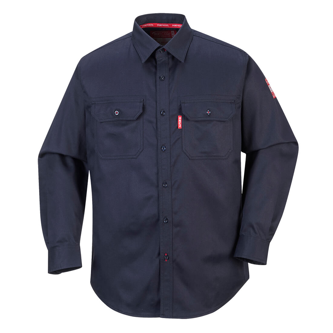 Biz Flame Mens Flame Resistant Work Shirt Navy XL Price Comparisons | Compare The Build