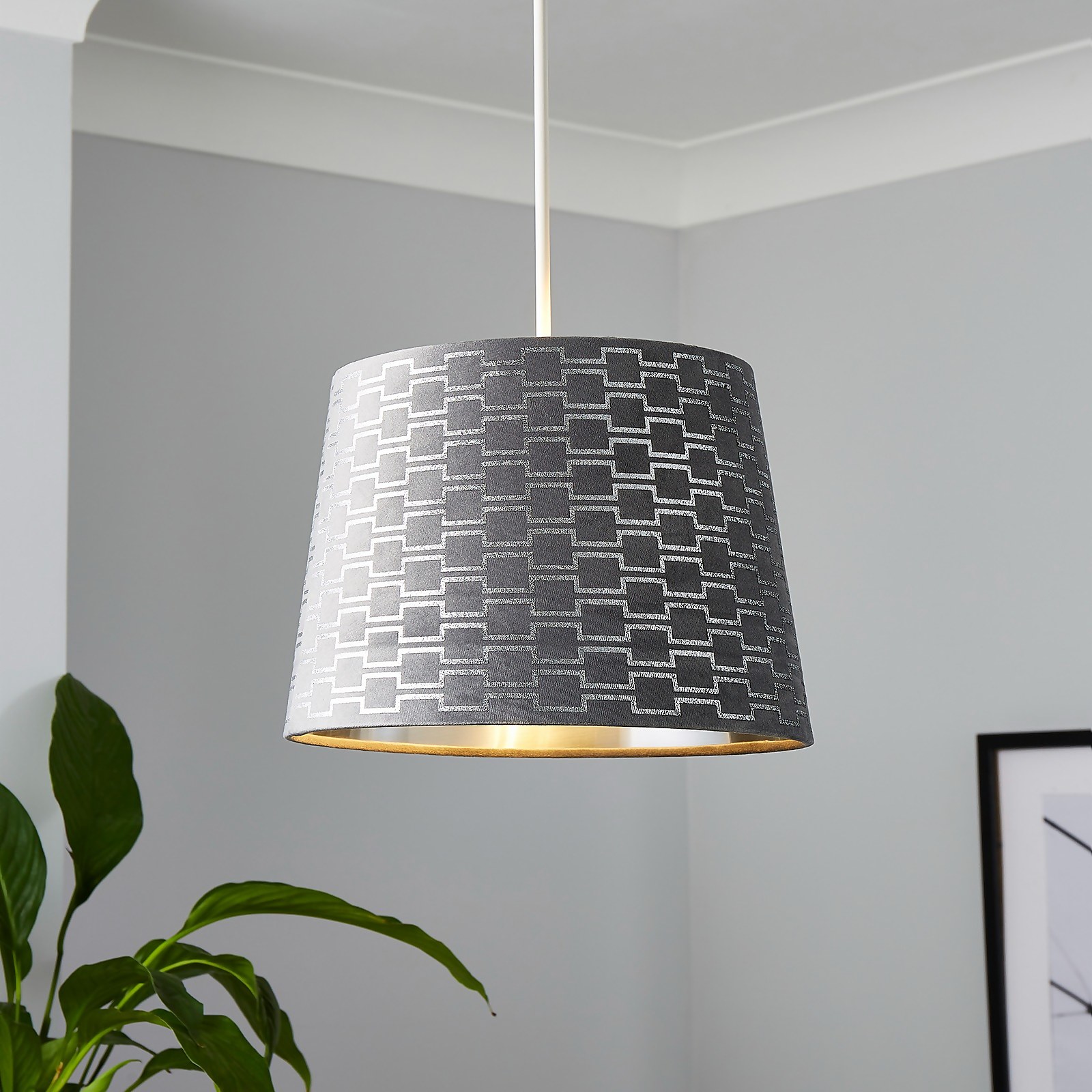 Mia Velvet 30cm Lamp Shade - Grey Price Comparisons | Compare The Build