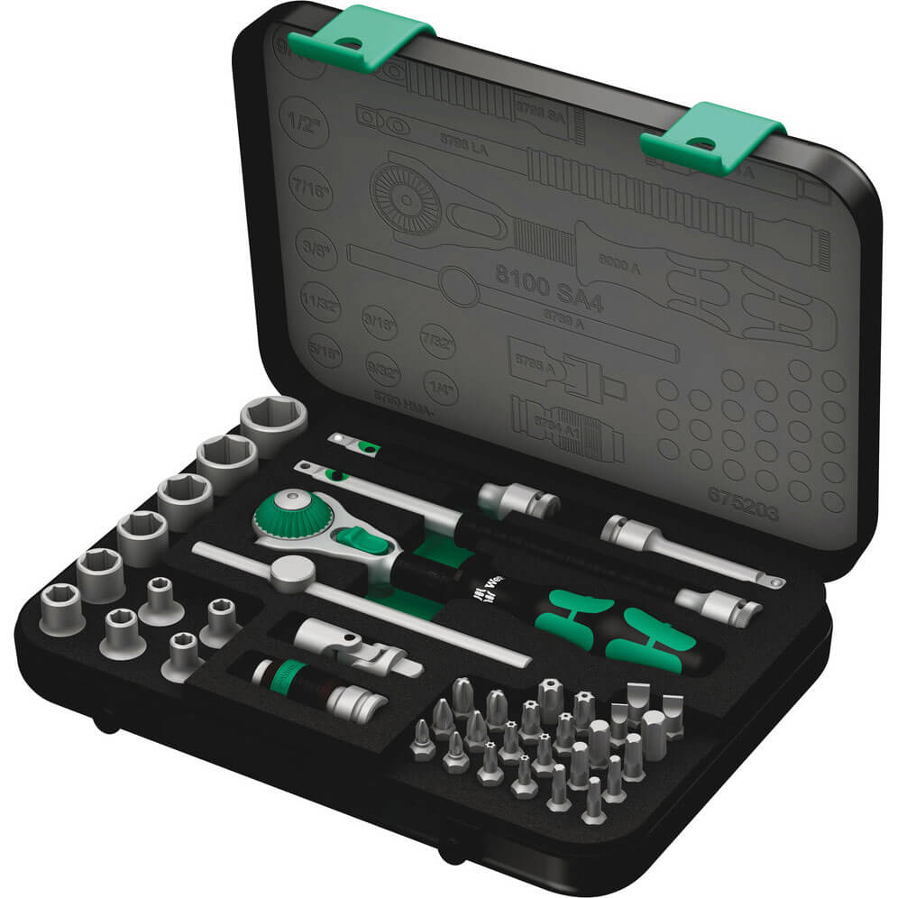 Wera 8100 SA4 Zyklop 41 Piece 1/4" Drive Socket Set 1/4" Price Comparisons | Compare The Build