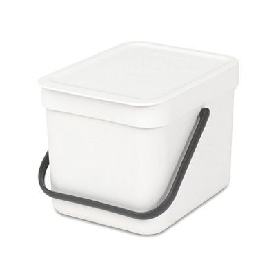 Brabantia Sort & Go White Plastic Square Kitchen Bin, 6L Price Comparisons | Compare The Build