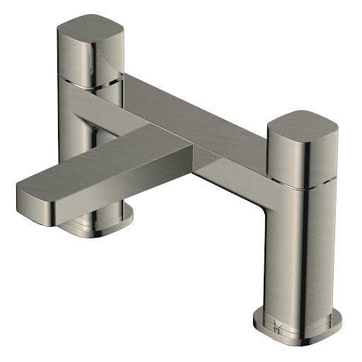 RAK Petit Square Bath Mixer Tap - Brushed Nickel Price Comparisons | Compare The Build