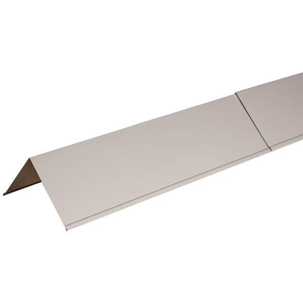 Cladco Metal PVC Plastiol Coated Goosewing Grey Barge Flashing 200mm x 200mm x 3000mm Galvanised Steel CLADCO/PVC/BARGE/GG | Compare The Build