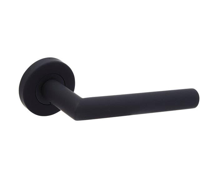 Eros Lever On Rose Door Handle Stainless Steel - Matt Black (Pair) Price Comparisons | Compare The Build