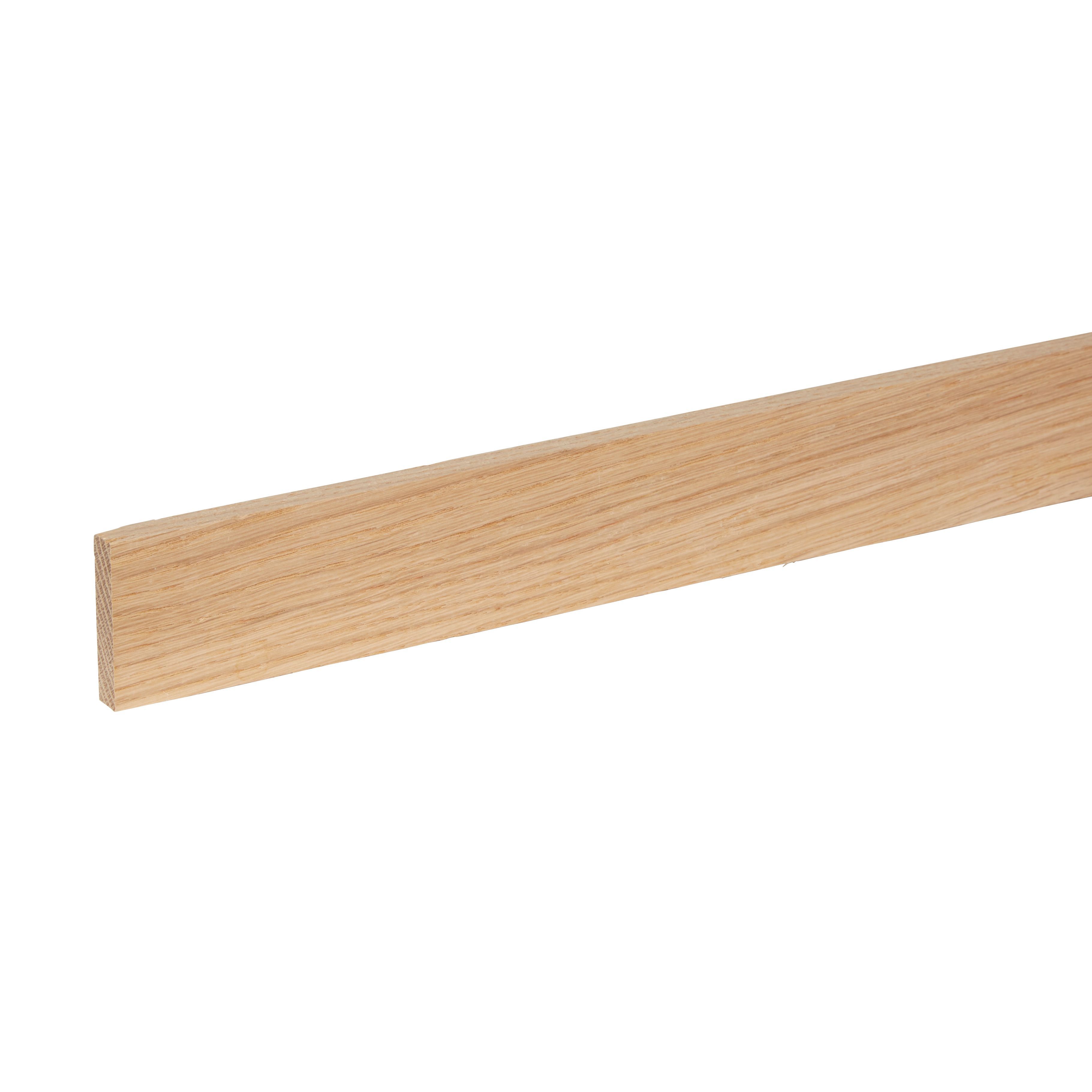 Cheshire Mouldings Smooth Square edge Oak Stripwood (L)0.9m (W)46mm (T)10.5mm | Compare The Build