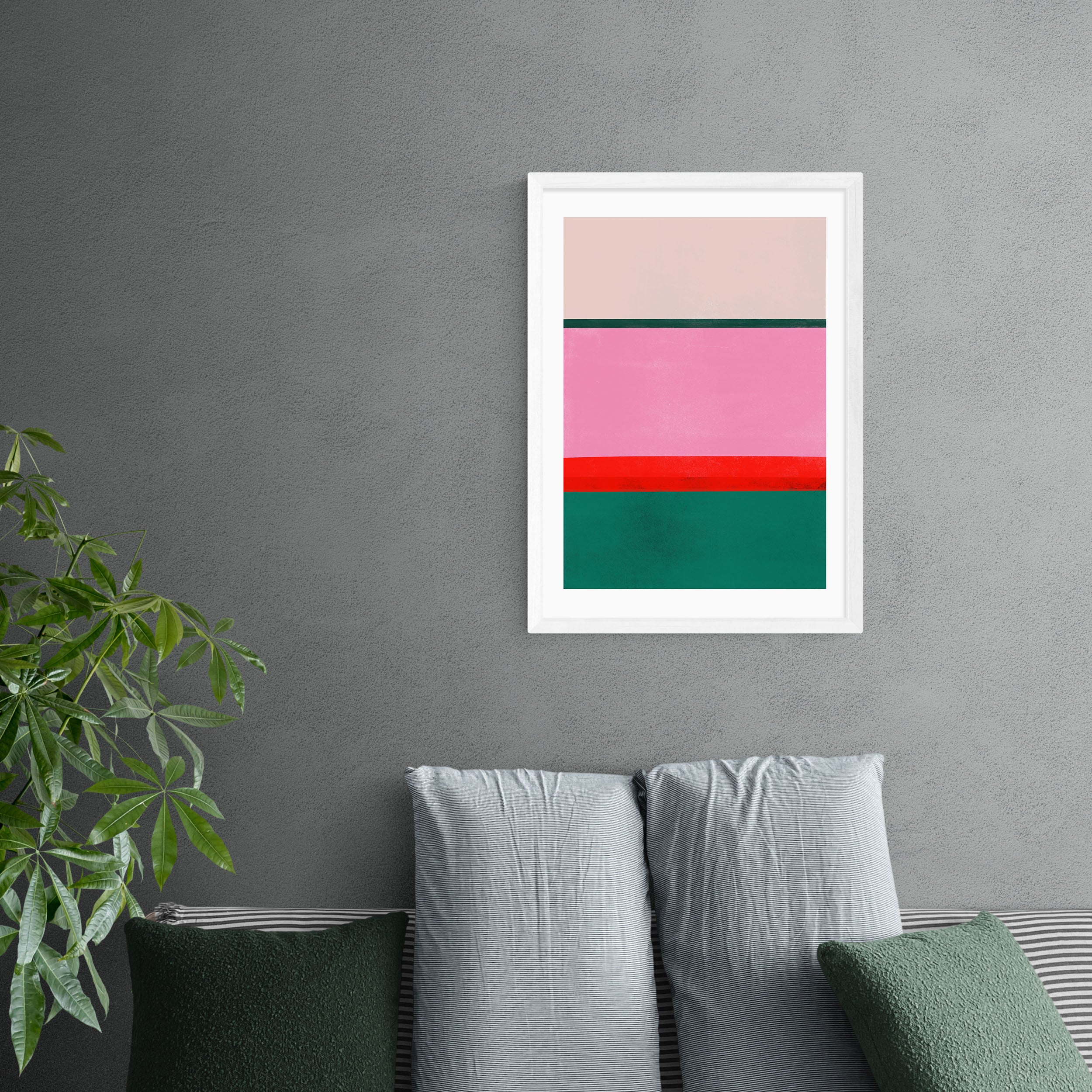 East End Prints Stripe Study 16 Print Pink Price Comparisons | Compare The Build