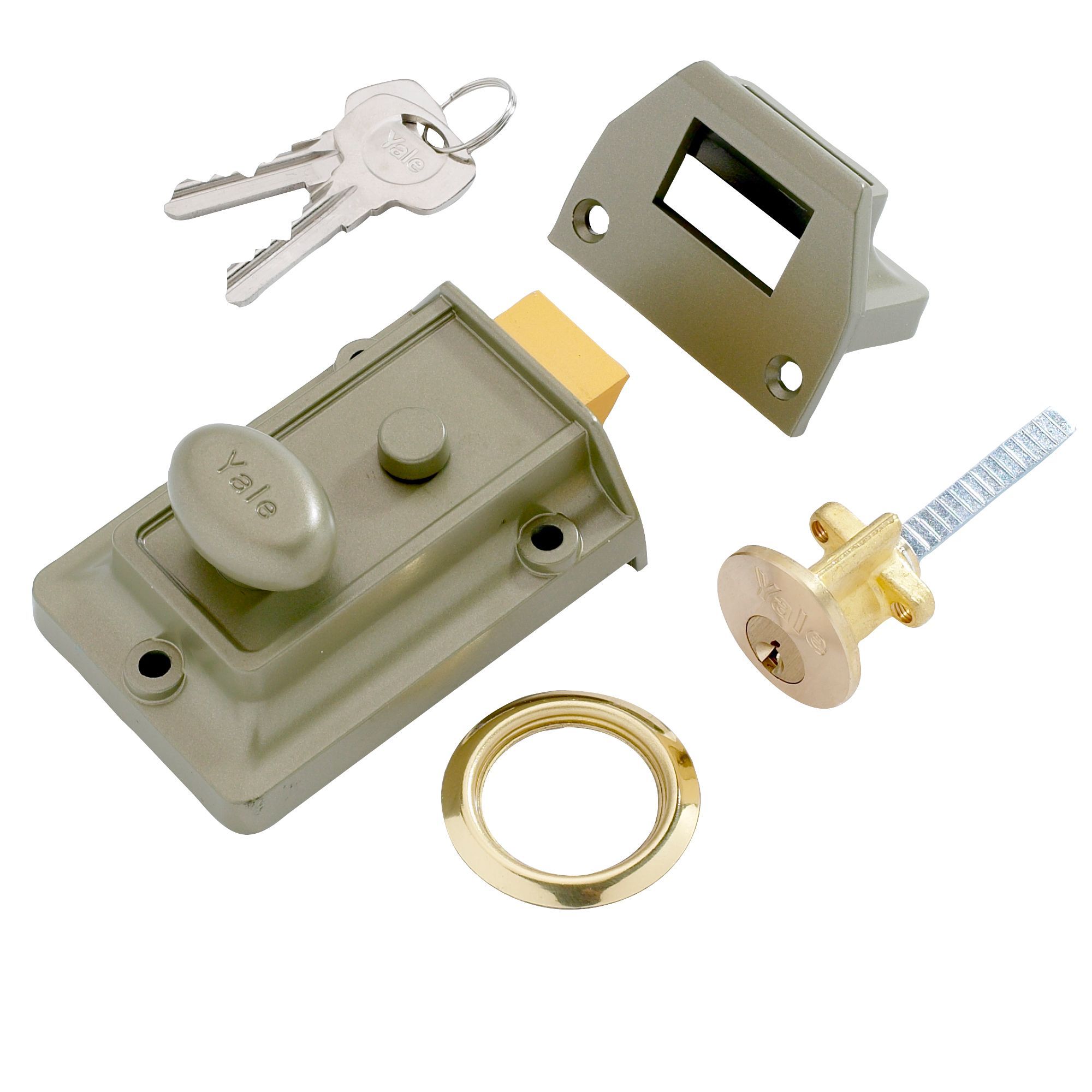 Yale Brass Effect Lh & Rh Night Latch, (H)66mm (W)93mm Price Comparisons | Compare The Build