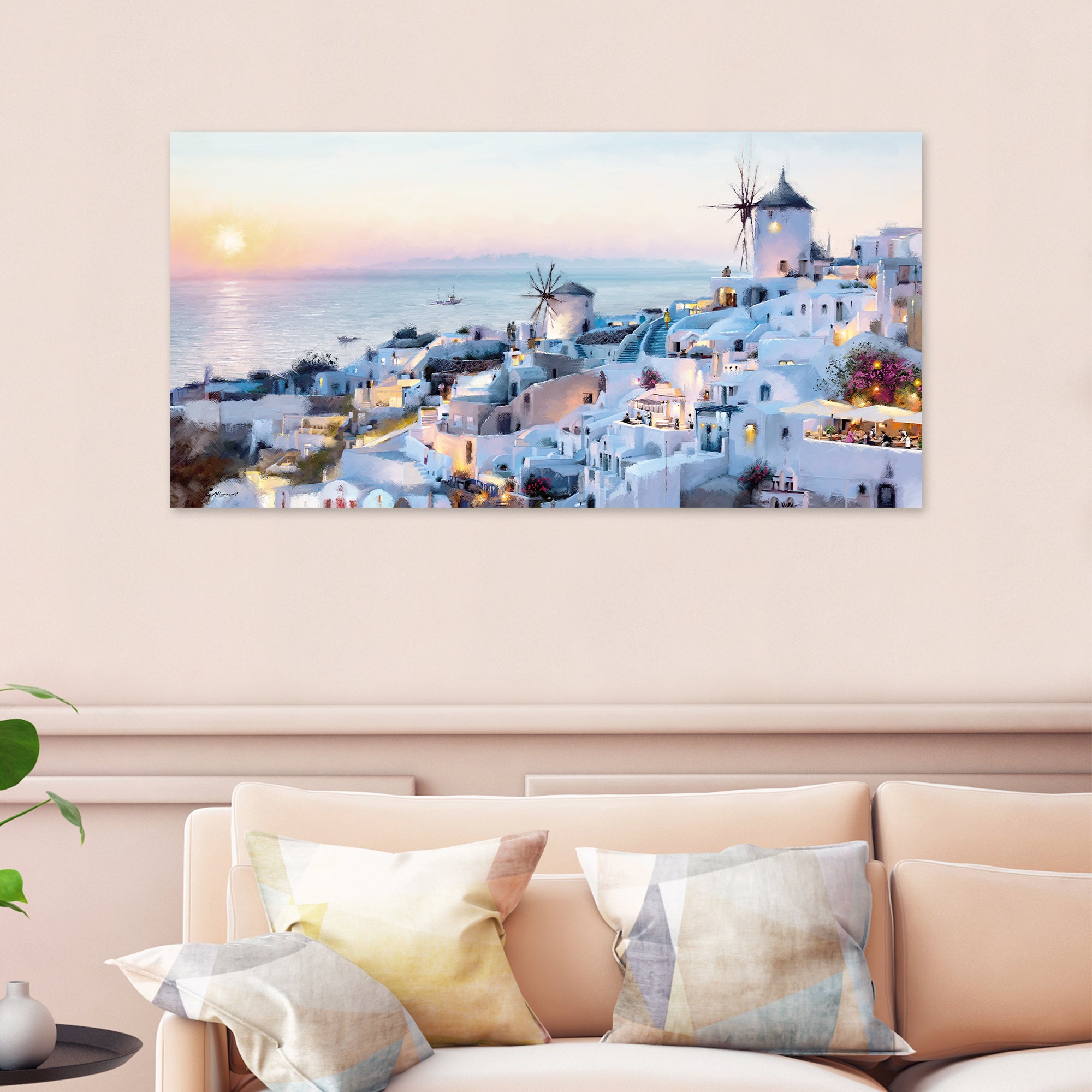 The Art Group Santorini Canvas MultiColoured Price Comparisons | Compare The Build