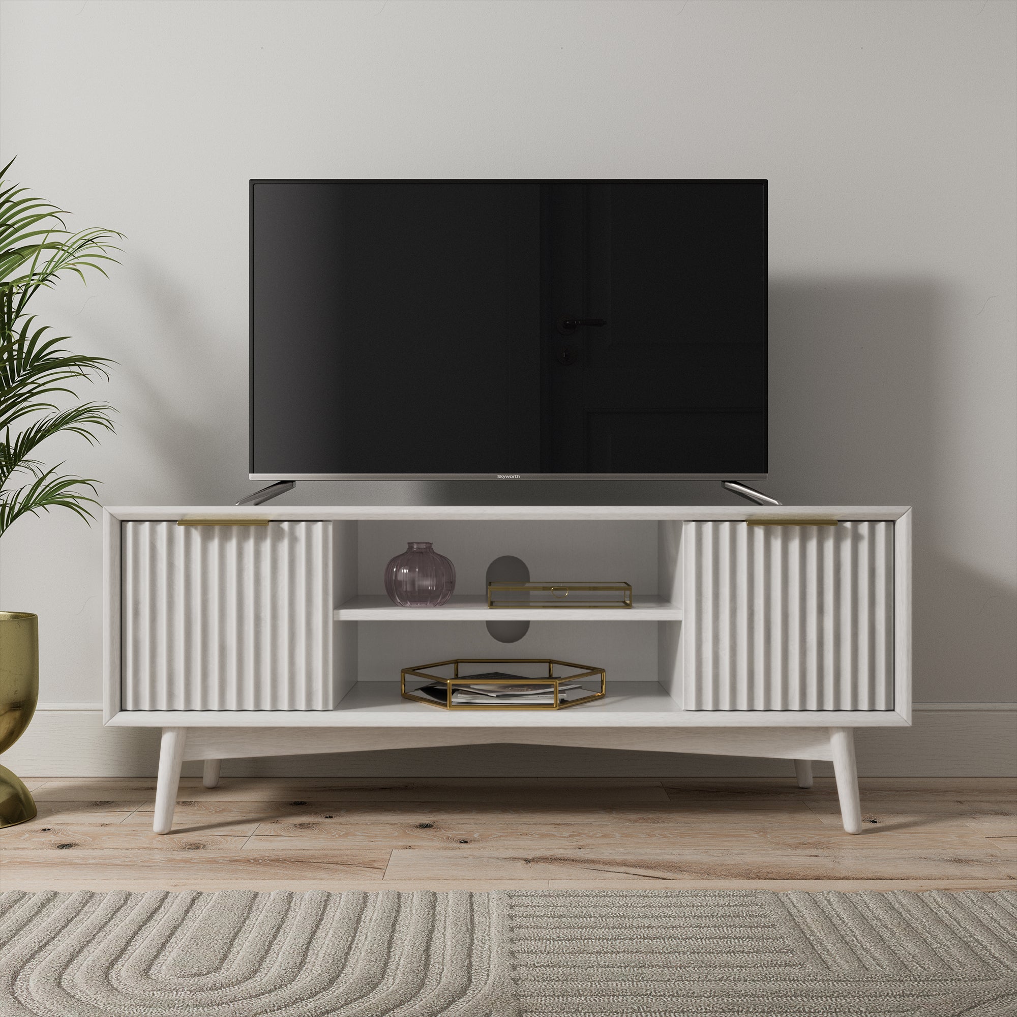 Neena TV Unit, Grey Acacia Wood Grey Price Comparisons | Compare The Build