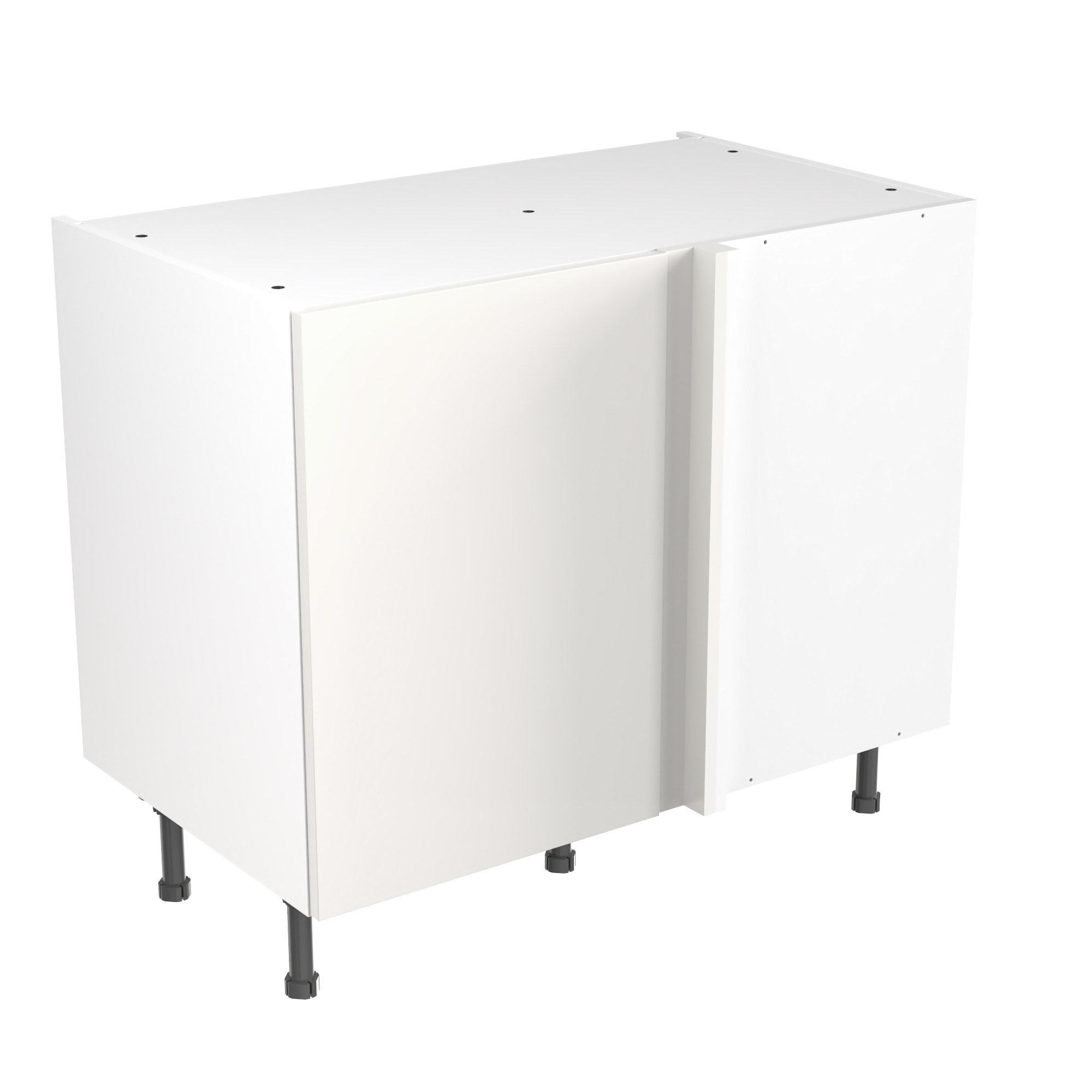 Flatpack Corner Base Unit Ultra Matt White Slab 1000mm - FKKF0509 | Compare The Build