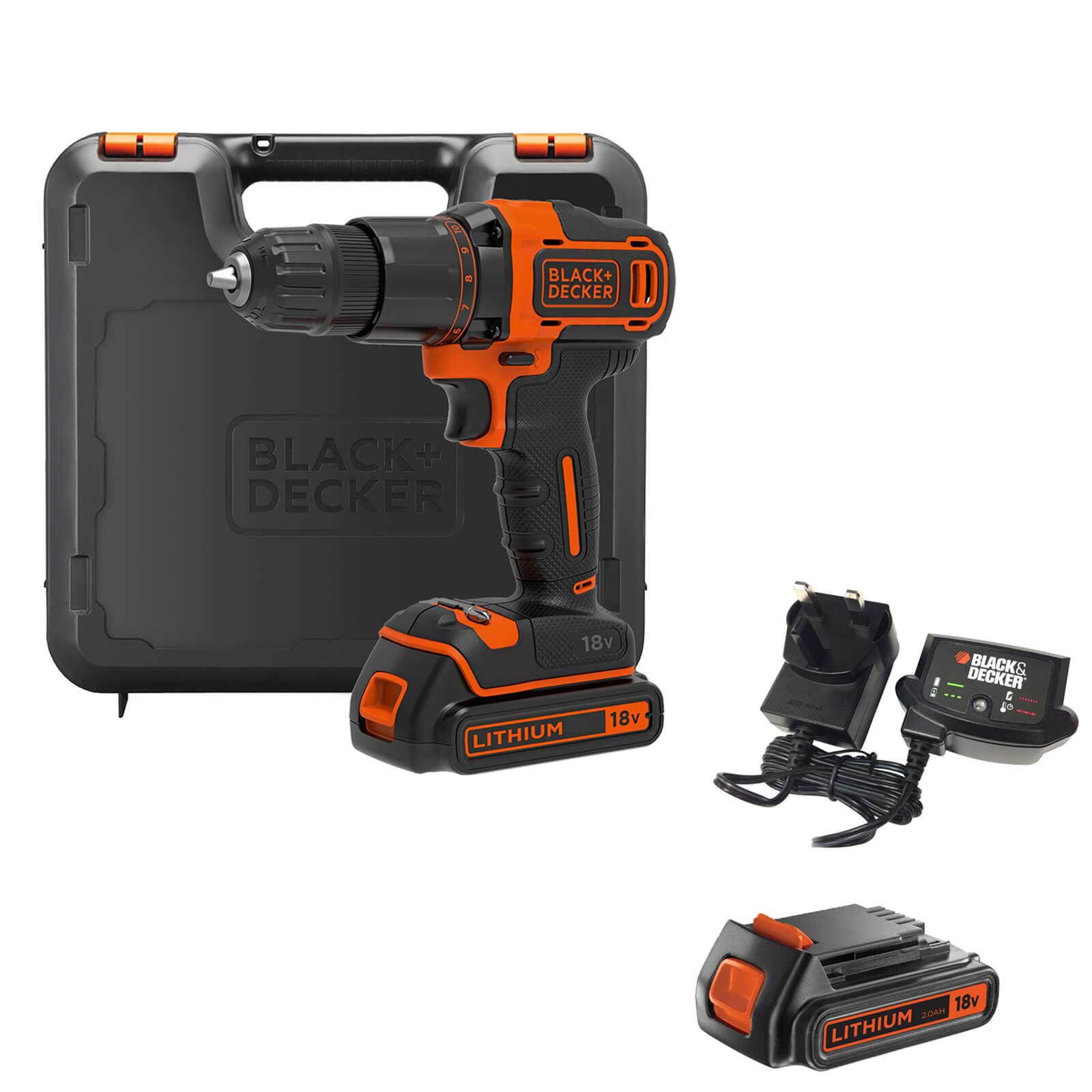 Black and Decker BCD700S 18v Cordless Combi Drill 2 x 2ah Li-ion Charger Case Price Comparisons | Compare The Build