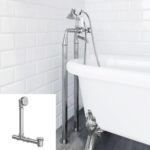 Park Lane Worcester Freestanding Bath Shower Mixer with JLW01 Bath Waste Price Comparisons | Compare The Build