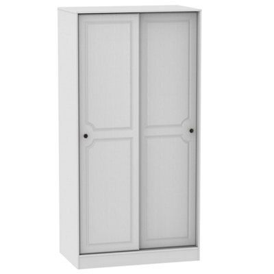 Polar Pre-Assembled White 2 Door Sliding Wardrobe (H)1960mm (W)1100mm Price Comparisons | Compare The Build