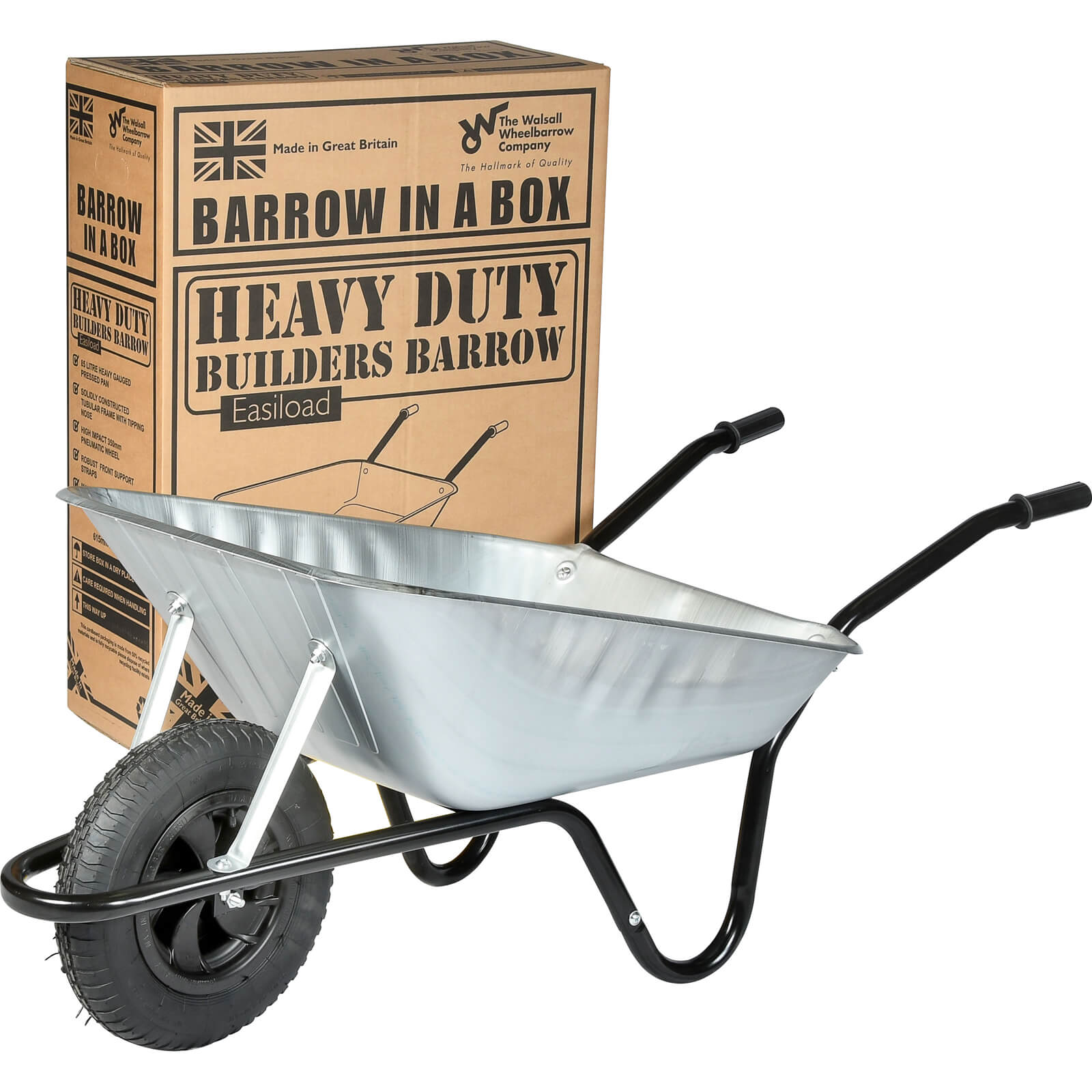 Walsall The Easiload Builders Wheelbarrow 85l Galvanized Steel Price Comparisons | Compare The Build