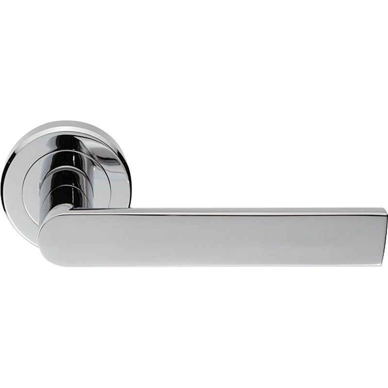 Serozzetta Edge Lever on Rose Door Handles Polished (Pair) in Chrome Price Comparisons | Compare The Build