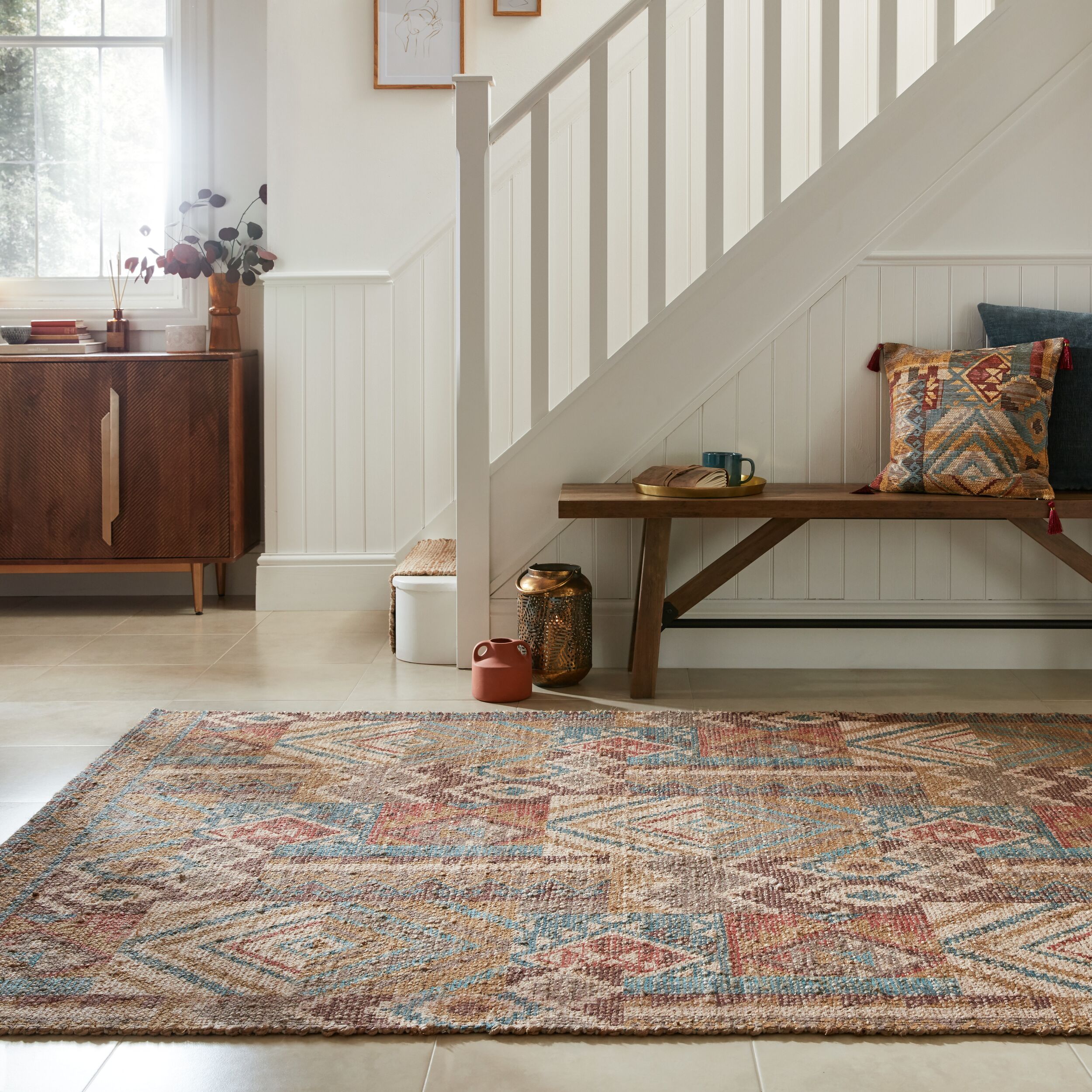 Evander Jute Rug MultiColoured Price Comparisons | Compare The Build