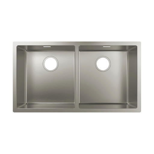 hansgrohe S71 Stainless Steel Kitchen Sink - 2 Bowl S719-U765 | Compare The Build