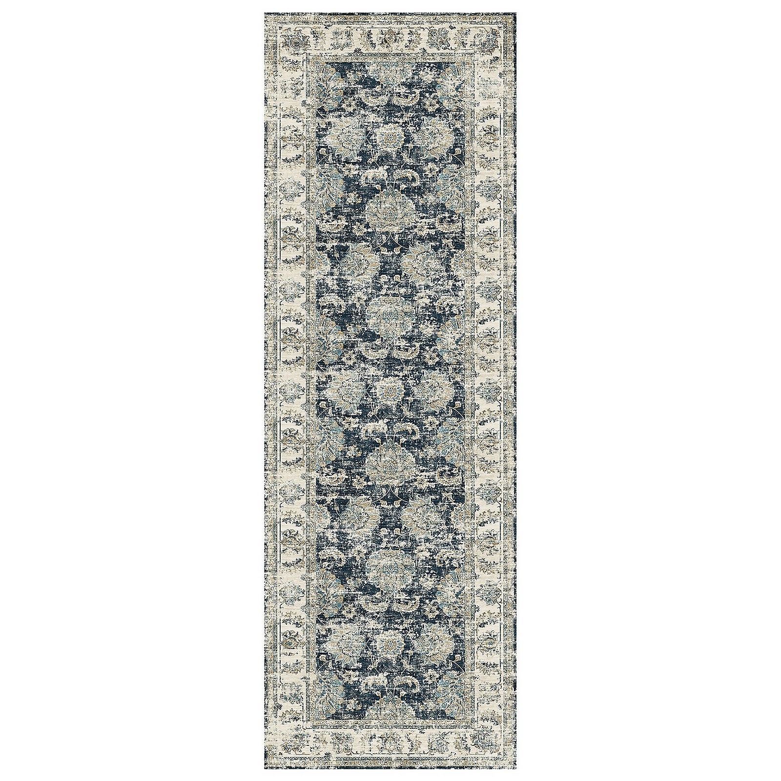 Perla Washable Runner Blue 60x180cm Price Comparisons | Compare The Build