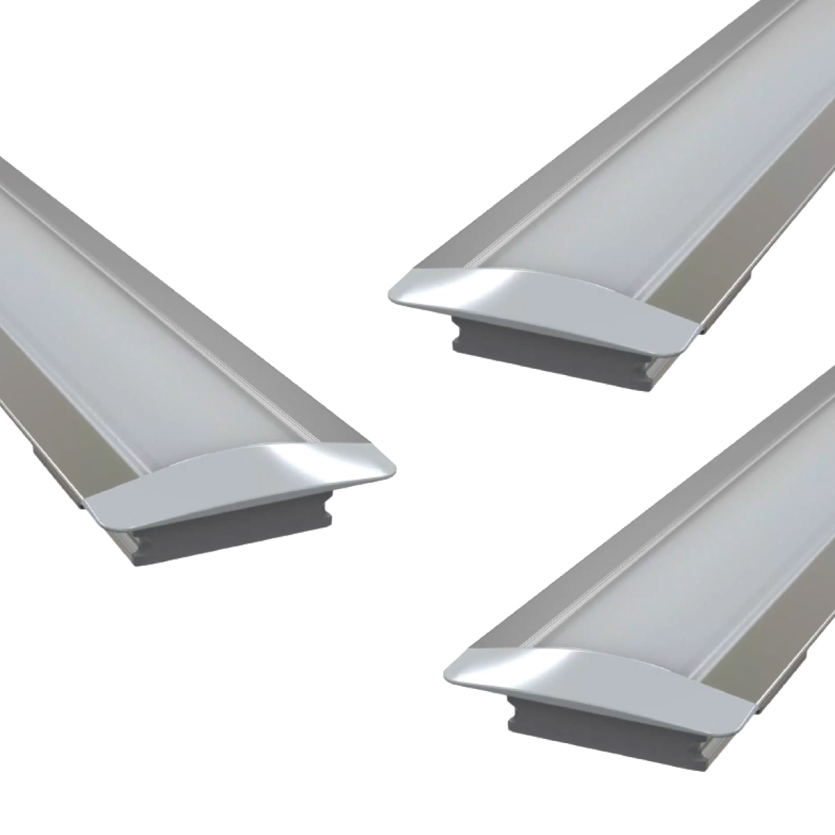 Pack of 3 Shallow 7mm Recessed LED Aluminium Profiles, 2m Long Price Comparisons | Compare The Build