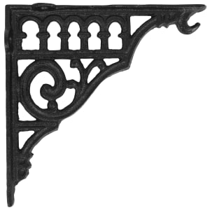 Roman with Hook Black Shelf Bracket - 200 x 200mm Price Comparisons | Compare The Build