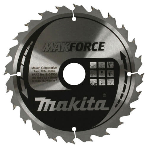 Makita MAKFORCE Wood Cutting Saw Blade 190mm 24T 30mm Price Comparisons | Compare The Build