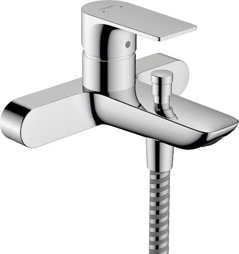 hansgrohe Rebris E Wall Mounted Bath Shower Mixer Tap 153mm Gauge - Chrome Price Comparisons | Compare The Build