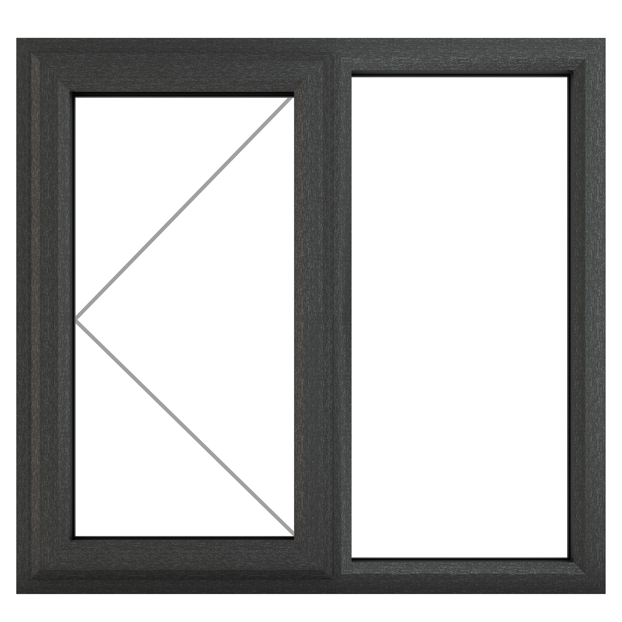 Crystal Grey Upvc Casement Clear Window 2P Left Hand Opening 905 mm x 965 mm Price Comparisons | Compare The Build