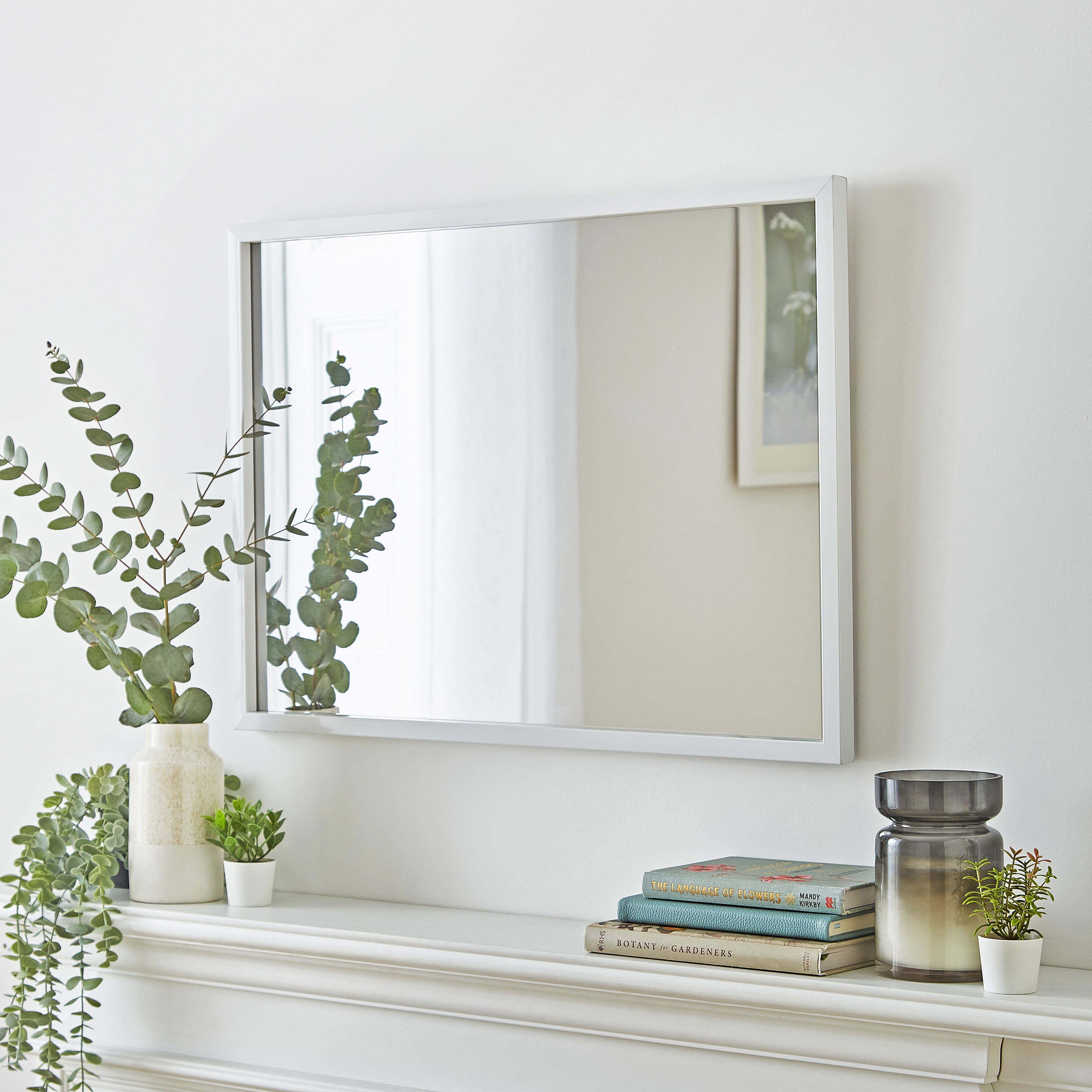 Essentials Over Mantle Mirror, White White Price Comparisons | Compare The Build