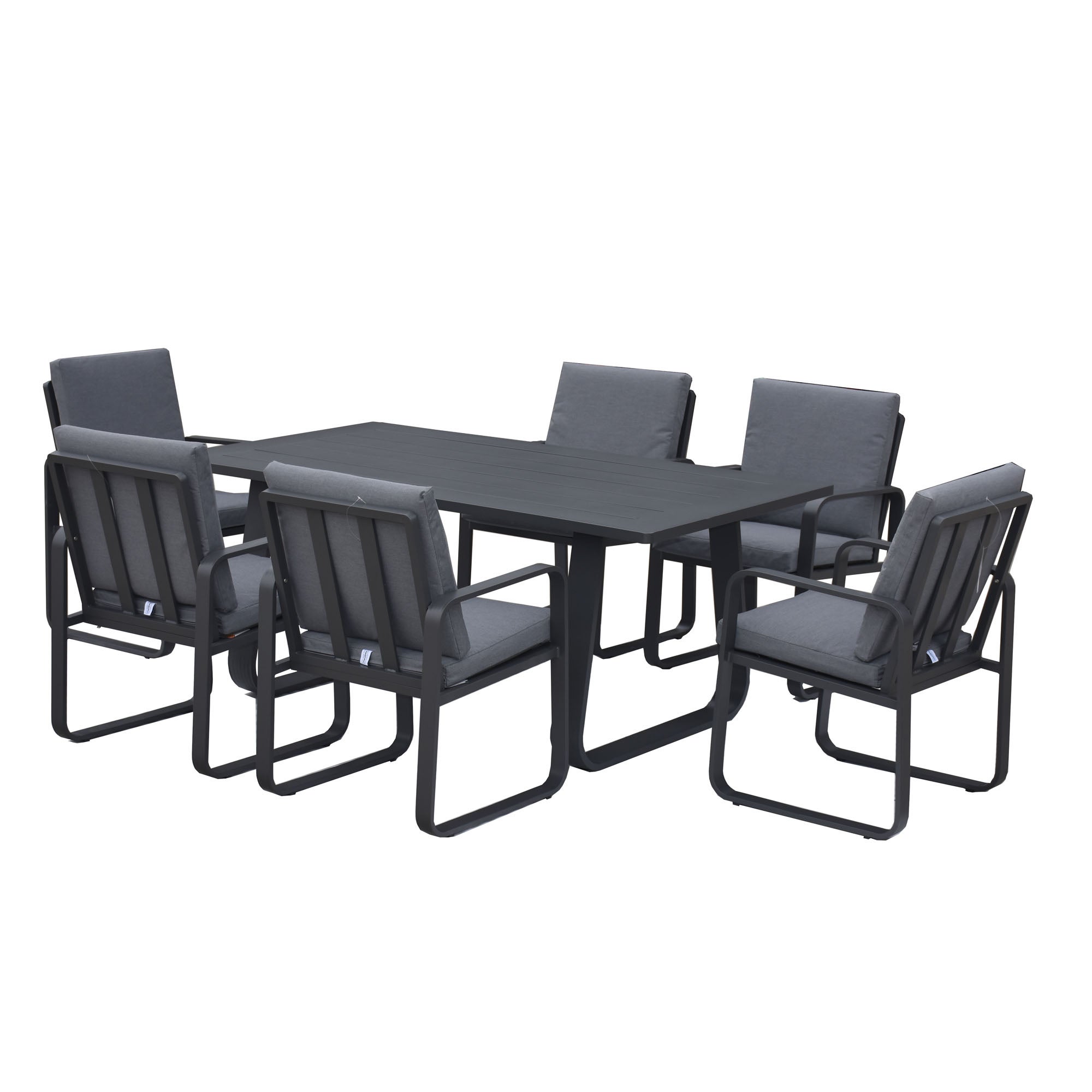 Babingley 6 Seater Dining Set Anthracite | Compare The Build