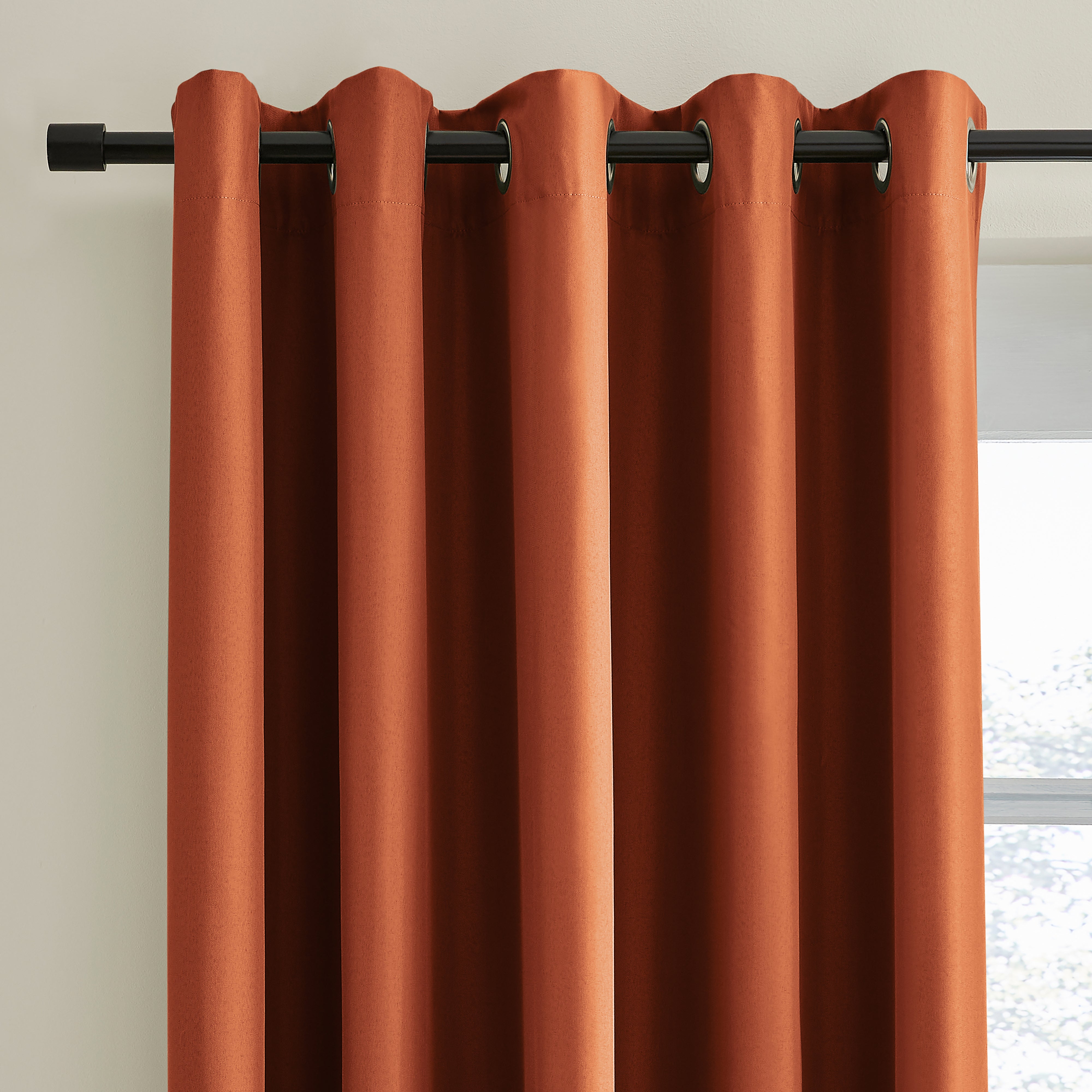 Berlin Orange Umber Blackout Eyelet Curtains Orange Umber Price Comparisons | Compare The Build