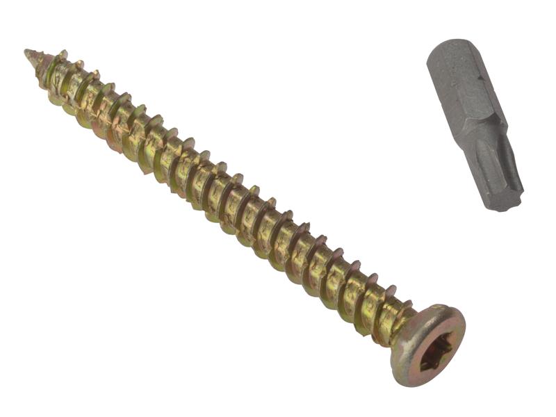 ForgeFix FORCFS52 Concrete Frame Screw TORX® Compatible High-Low Thread ZYP 7.5 x 52mm Box 100 Price Comparisons | Compare The Build