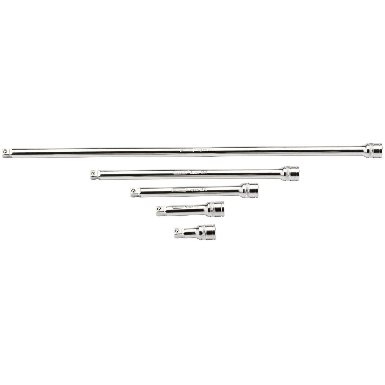 Draper 5 Piece 3/8" Square Drive Satin Chrome Wobble Extension Bar Set 3/8" Price Comparisons | Compare The Build