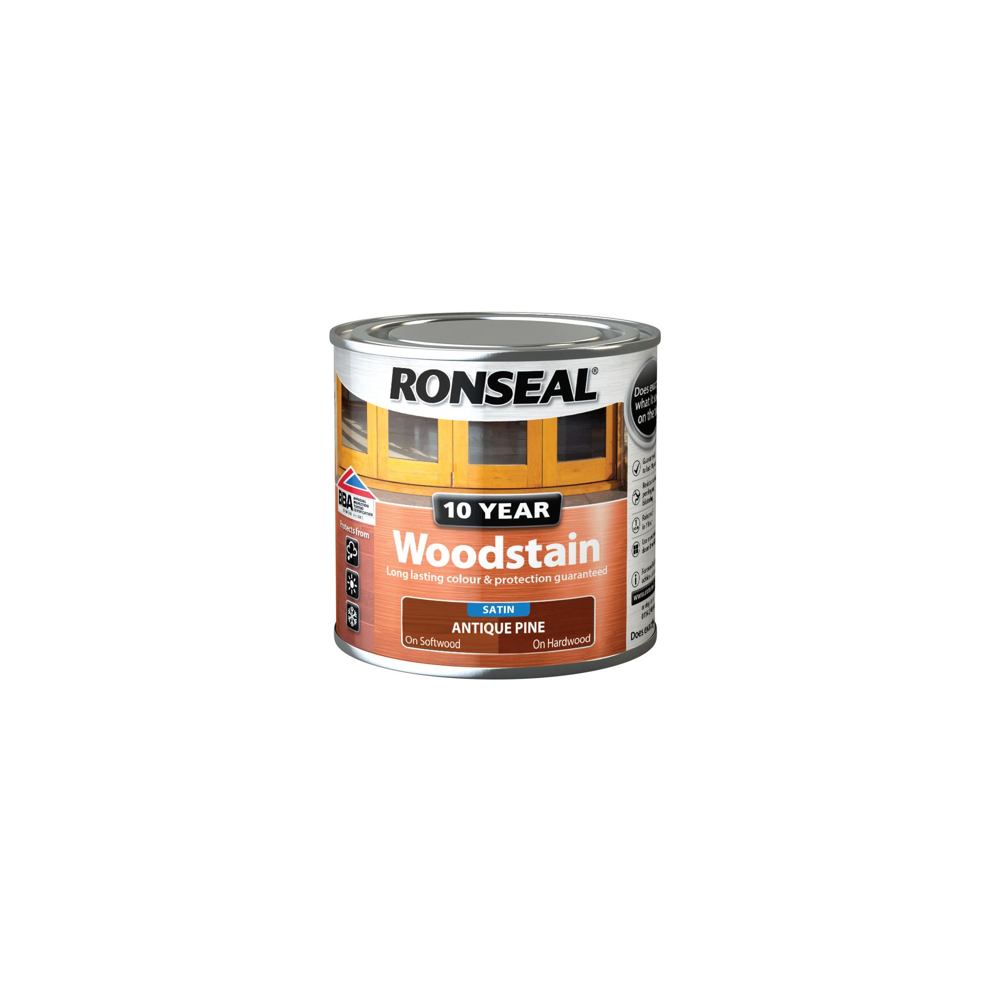 Ronseal Antique Pine Satin Wood Stain, 250Ml | Compare The Build