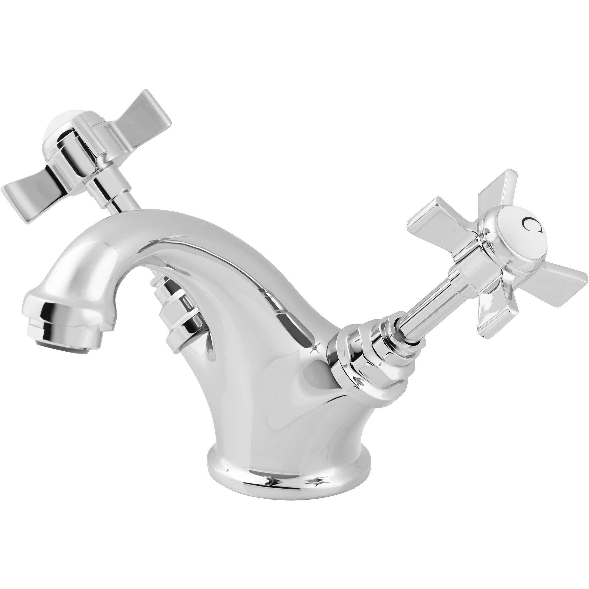 GoodHome Bynea 2 Lever Traditional Basin Mono Mixer Tap Price Comparisons | Compare The Build