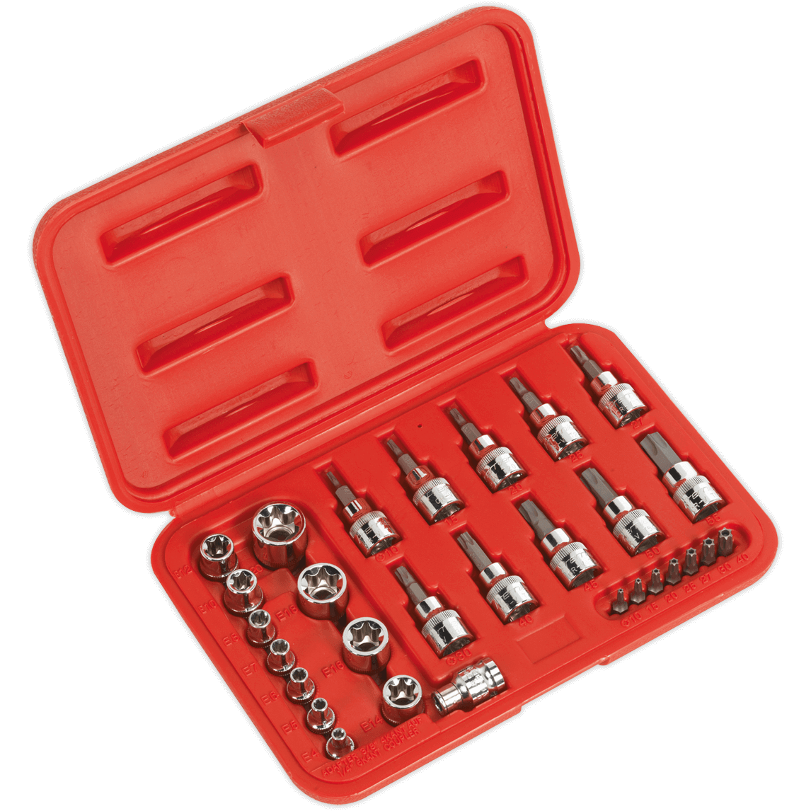 Sealey 29 Piece Combination Drive Torx Socket and Security Bit Set Combination Price Comparisons | Compare The Build