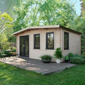 Power Sheds 12 x 16ft Left Hand Door Apex Chalet Log Cabin Price Comparisons | Compare The Build