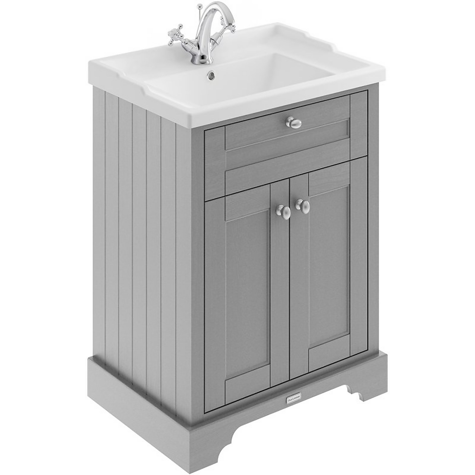 Balterley Harrington 600mm Cabinet With 1 Tap Hole Basin - Grey Price Comparisons | Compare The Build