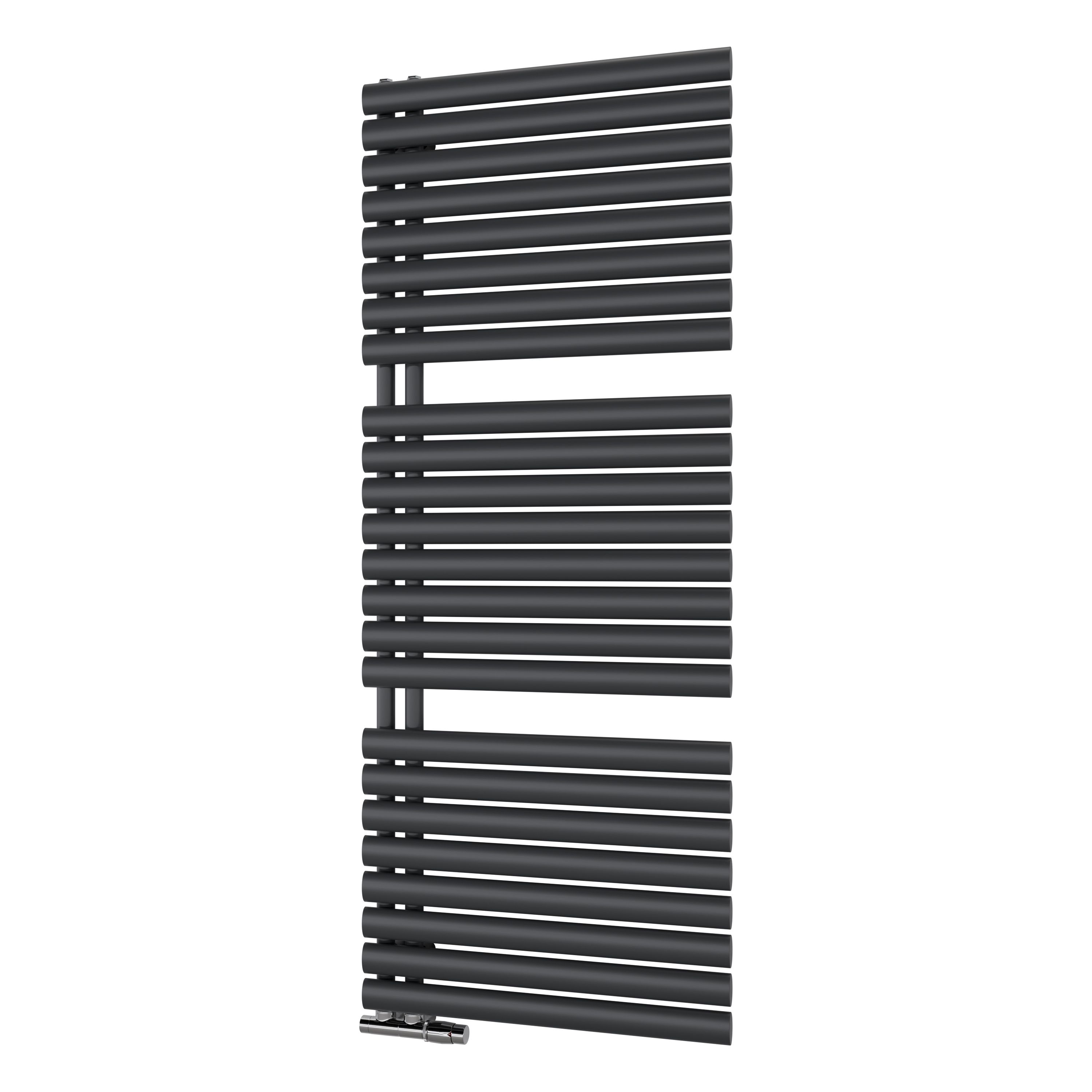 Ximax Fortuna Open Satin Anthracite Vertical Designer Radiator, (W)600mm X (H)1512mm | Compare The Build