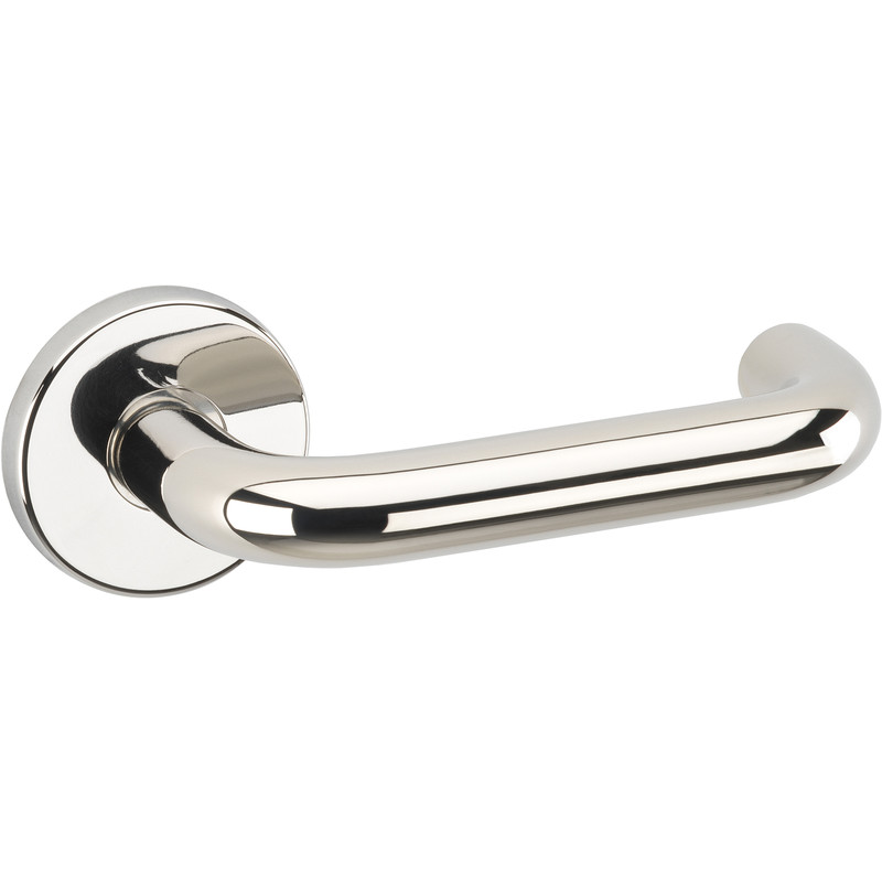 Urfic Easy Click Screwless 1650 Lever On Rose Handle Polished Nickel (Pair) in Silver | Compare The Build