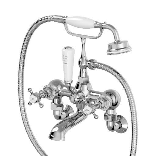 Park Lane Cambridge Traditional Wall Mounted Bath Shower Mixer Tap Price Comparisons | Compare The Build