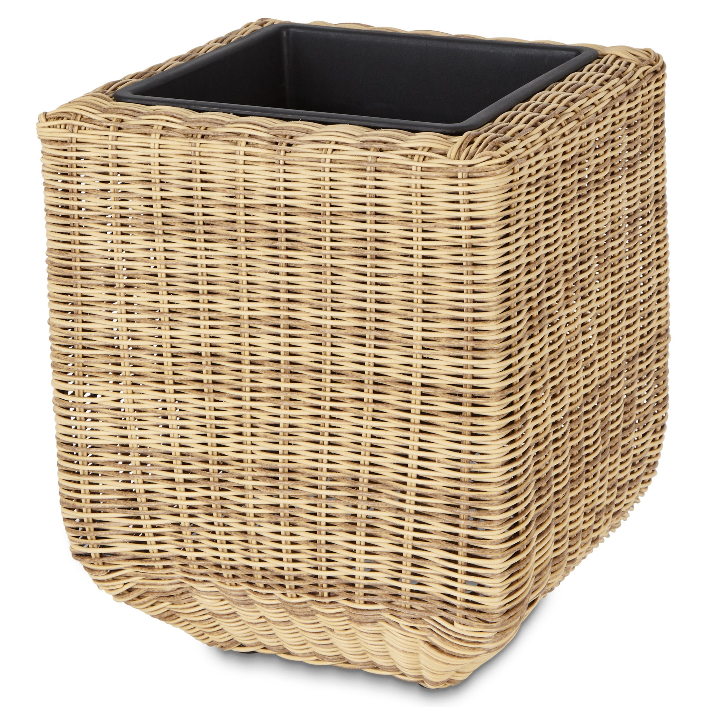 Blooma Loa Brown Rattan Effect Plastic Square Plant Pot (Dia)30Cm Price Comparisons | Compare The Build