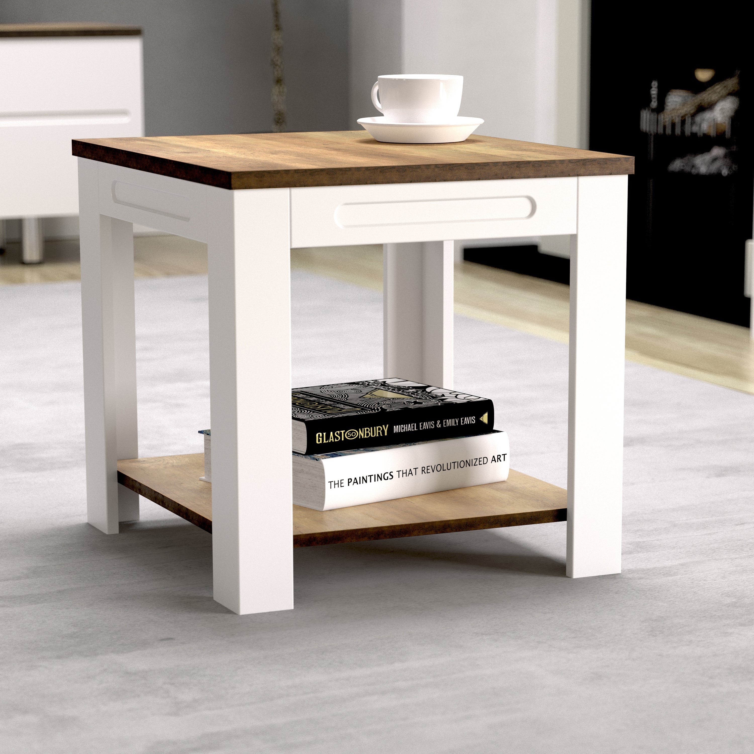 White Sands Side Table White/Brown Price Comparisons | Compare The Build