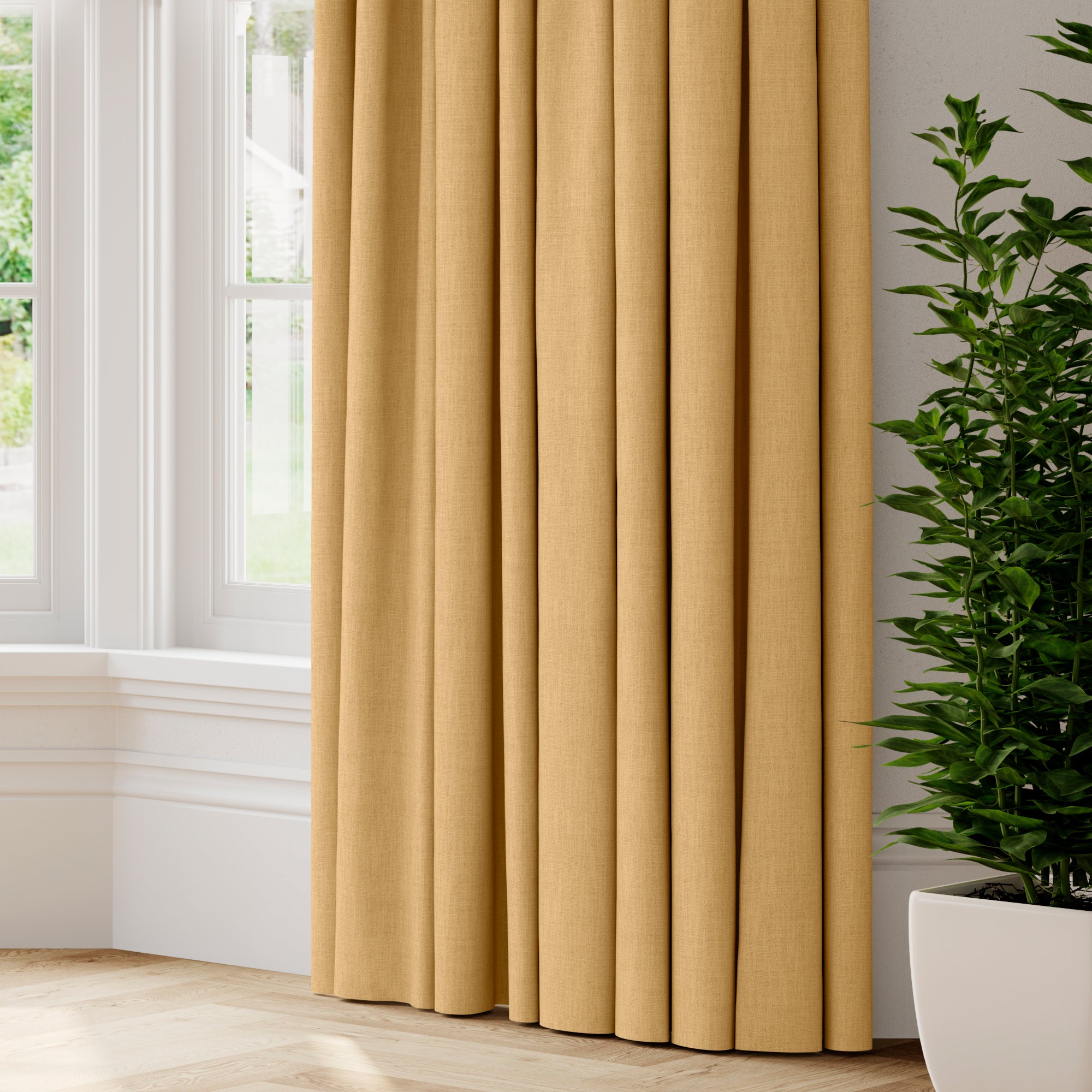 Bronte Recycled Polyester Made to Measure Curtains Bronte Ochre Price Comparisons | Compare The Build