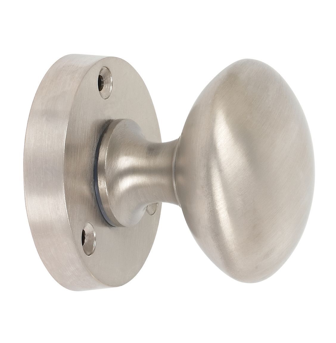 Satin Silver Nickel Effect Round Door Knob (Dia)51mm, Pack Of 2 Price Comparisons | Compare The Build