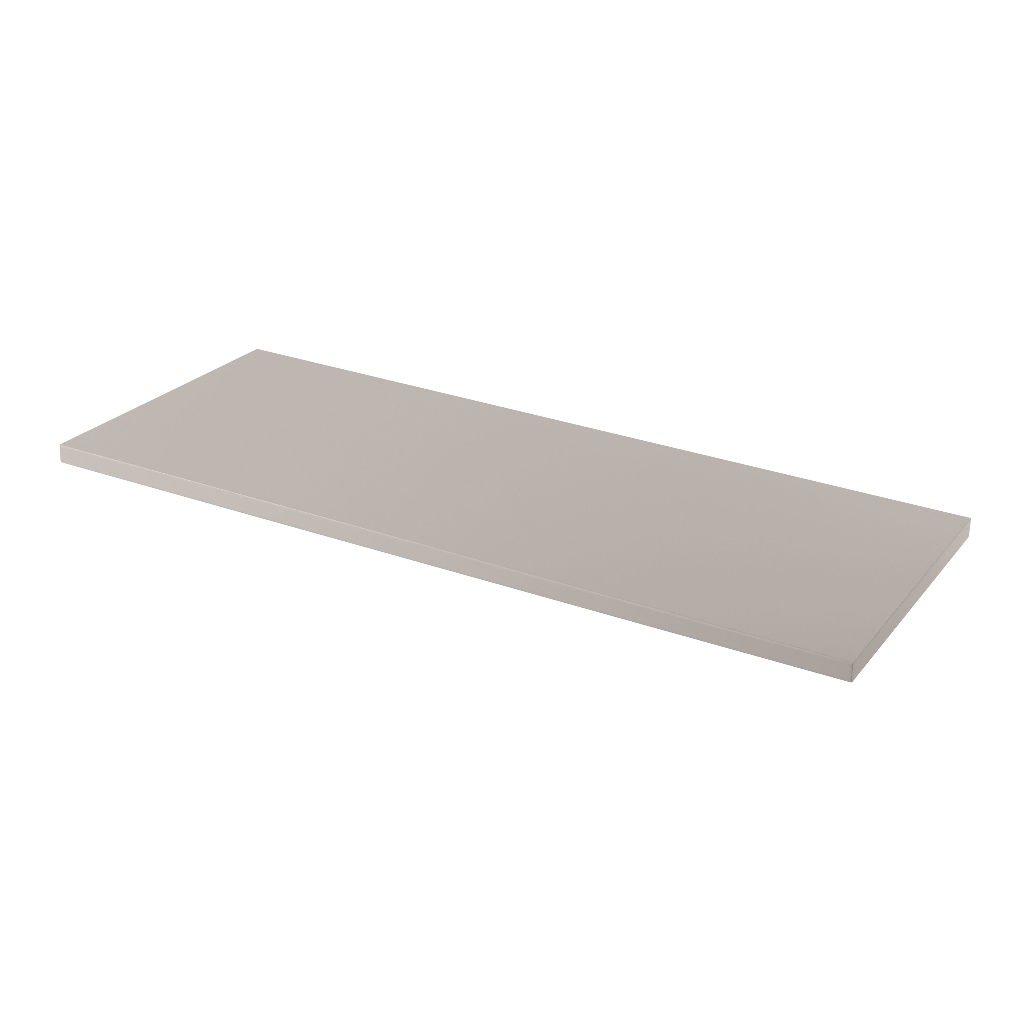 GoodHome Perma Satin Grey Square Edge Mdf Bathroom Worktop 2.8Cm X 45.2Cm X 120.5Cm Price Comparisons | Compare The Build